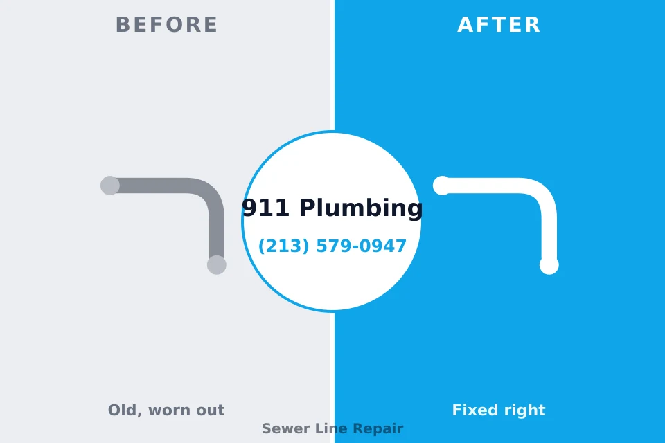 Before and after: plumbing repair Akron, PA